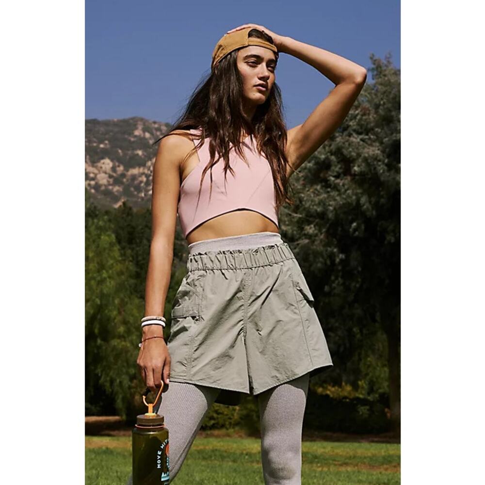 Free People Movement IN THE WILD Utility Shorts in Gray Size S NWOT $58